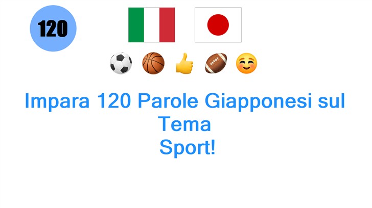 Impara 120 Parole Giapponesi sul Tema: Sport!